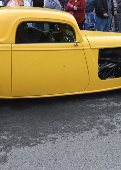 classic hot rod at an Honor Flight community event