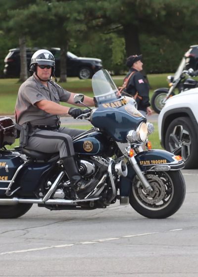 New York State Police escort at an Honor Flight send-off
