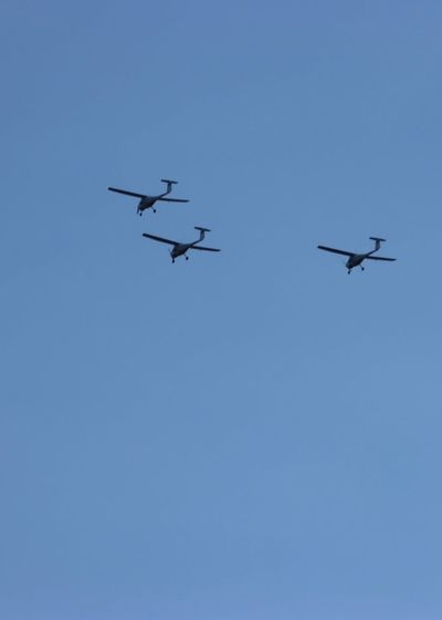 flyover salute at an Honor Flight send-off